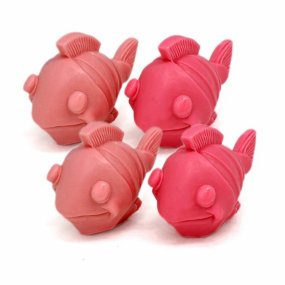 Molde de silicone 4 peixes de rio