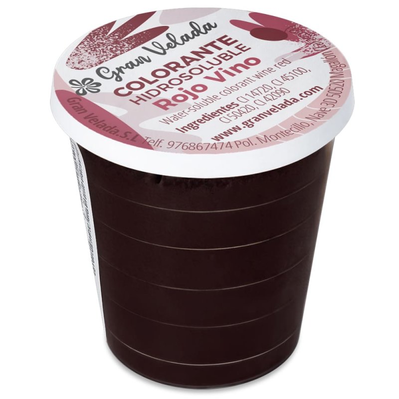 Colorante en polvo rojo vino hidrosoluble