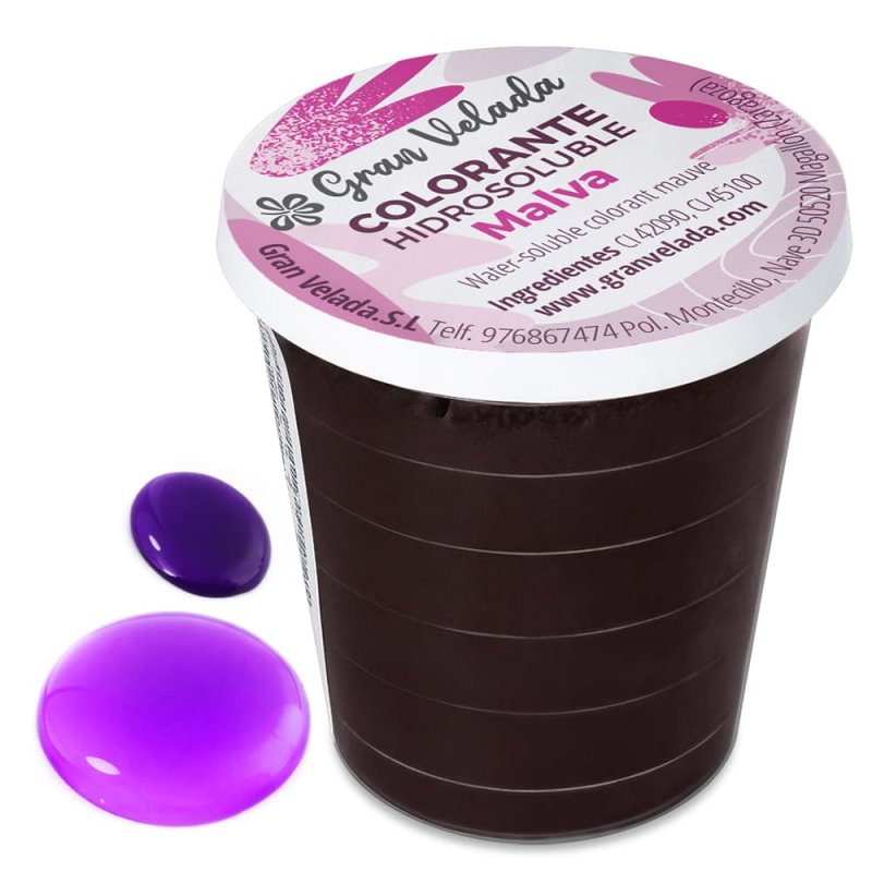 Colorante malva hidrosoluble en polvo