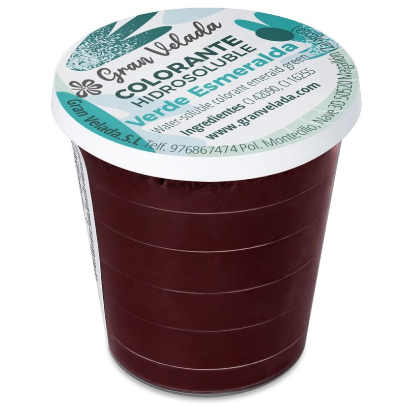 Colorante polvo verde esmeralda hidrosoluble