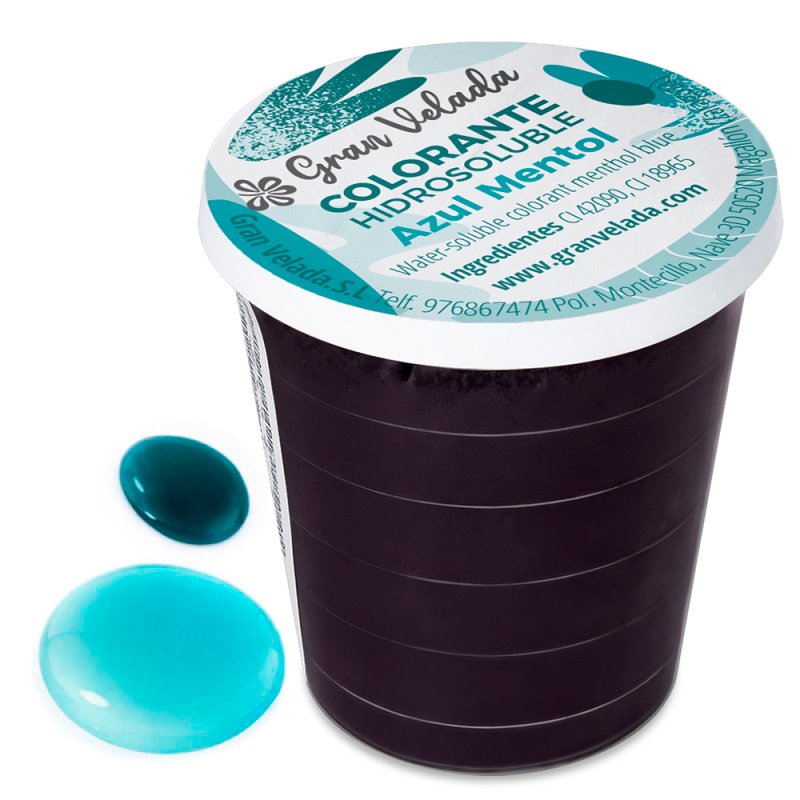 Colorante polvo hidrosoluble azul mentol