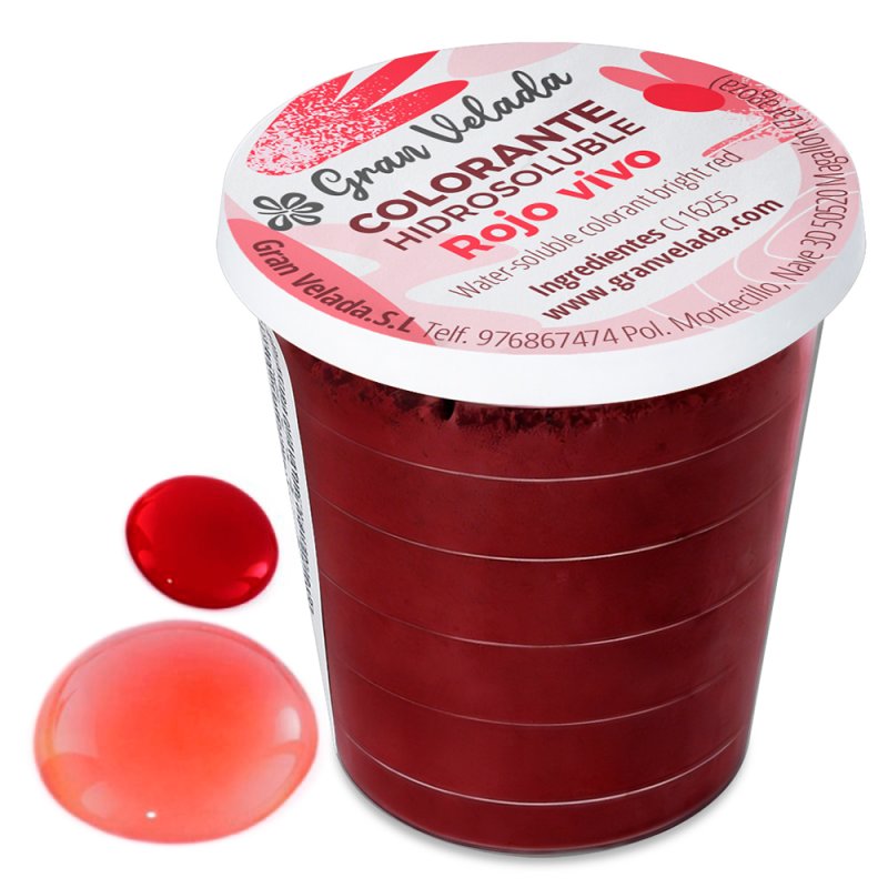 Colorante rojo vivo hidrosoluble en polvo
