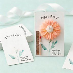 Cartão para presente personalizável margarida