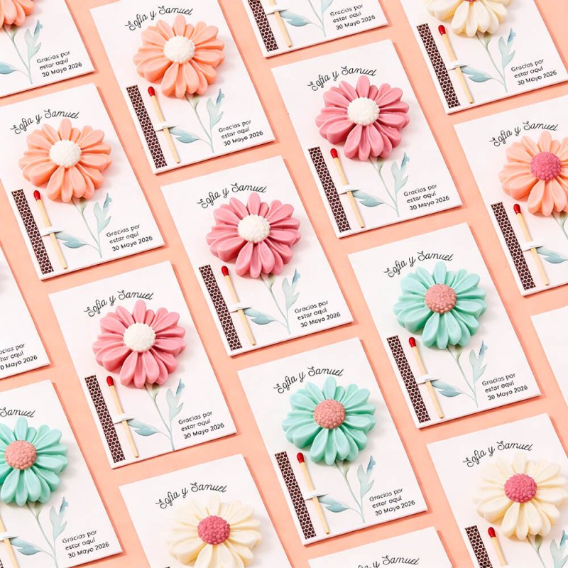 Cartón personalizable, regalo, margarita