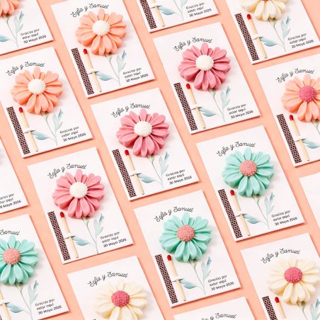 Cartón personalizable, regalo, margarita