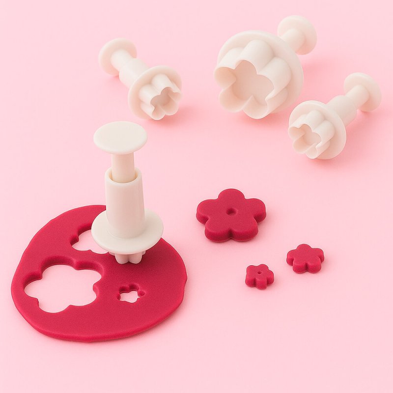 Set 4 cortapastas  forma de flor