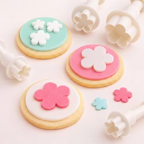 Set 4 cortapastas en forma de flor