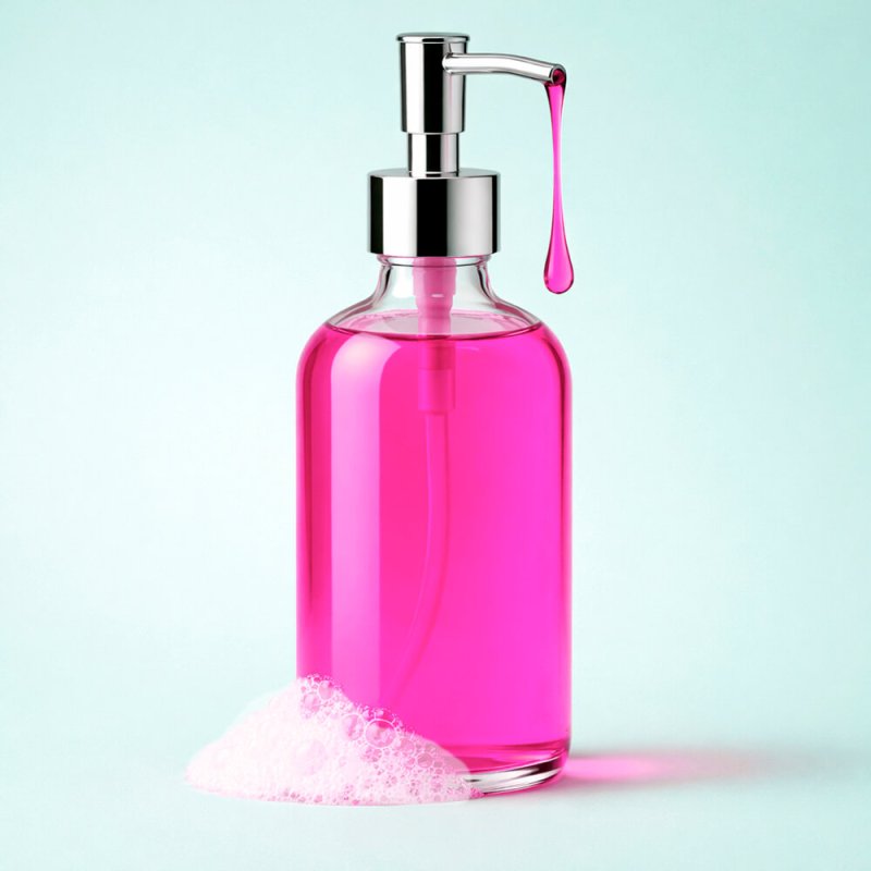 Colorante jabon glicerina rosa chicle transparente gel champu