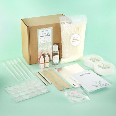 Kit velas de margarita para detalles. Materiales