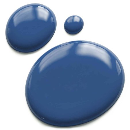 Gotas colorante jabon azul niebla