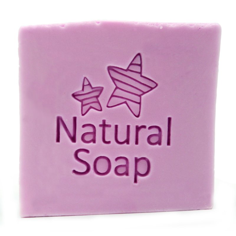 Sello natural soap con estrellas para jabon