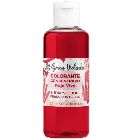 Colorante concentrado liquido rojo vivo
