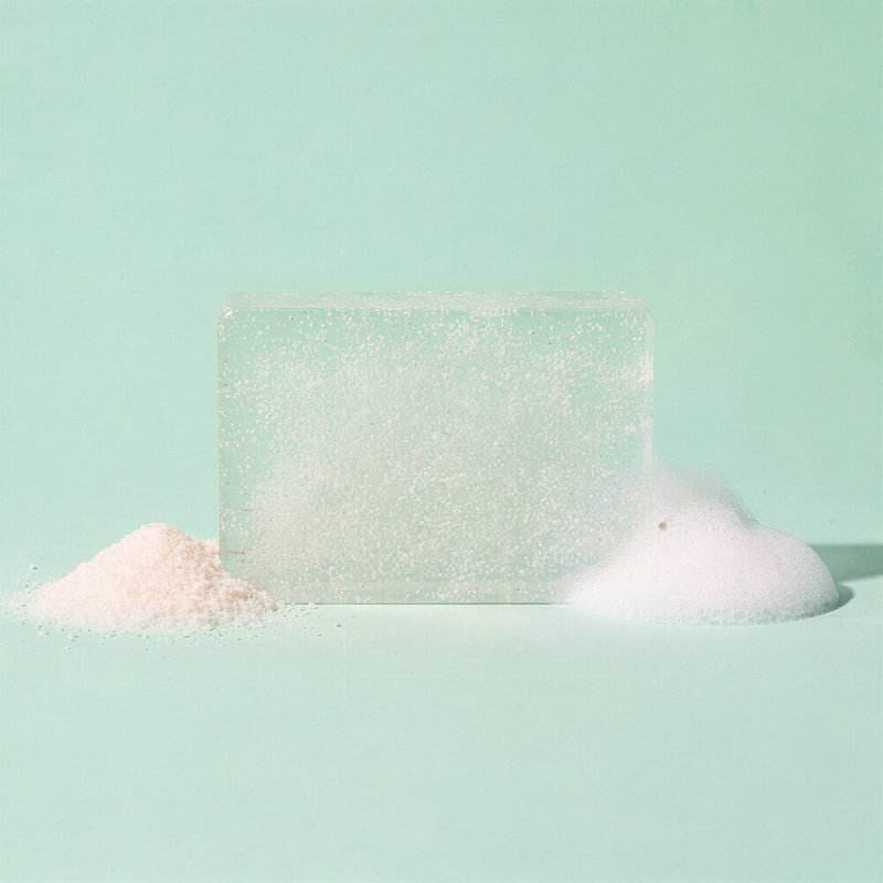 Partículas exfoliantes de arroz para jabón