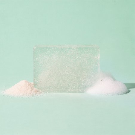 Partículas exfoliantes de arroz para jabón