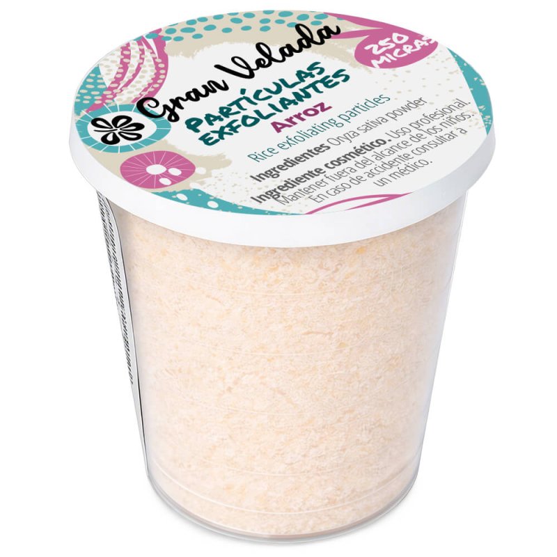 Particulas exfoliantes de arroz