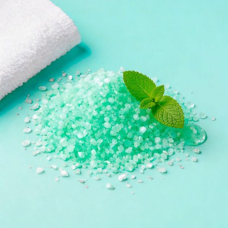 Sales con colorante concentrado liquido verde menta