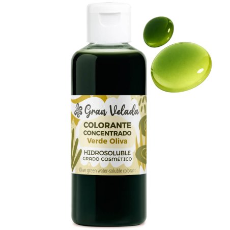 Colorante concentrado liquido verde oliva