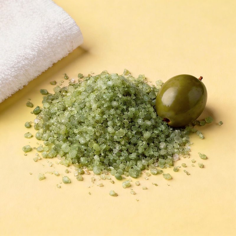 Sales con colorante concentrado liquido verde oliva