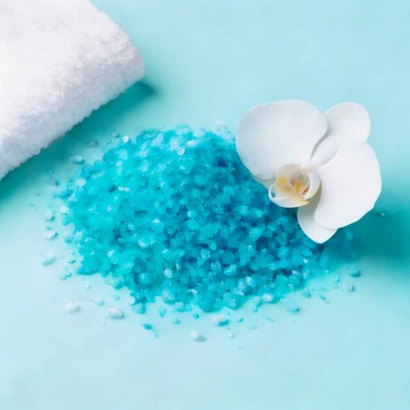 Sales con colorante concentrado liquido azul mentol