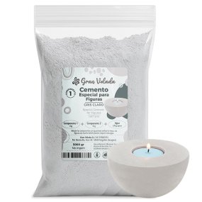 Cemento para figuras gris claro por mayor