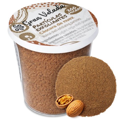 Particulas exfoliantes de cascara de nuez 200 micras