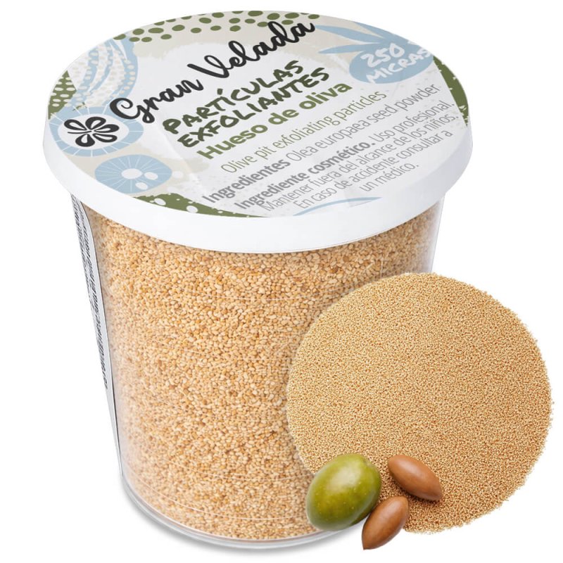 Particulas exfoliantes hueso de oliva 250 micras