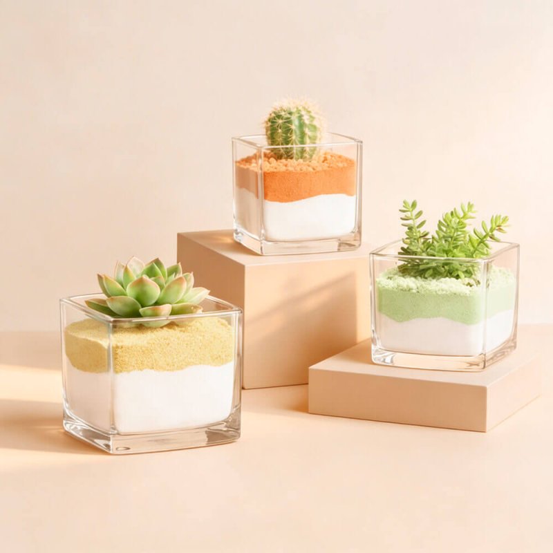 Arena fina color avellana en maceta 6