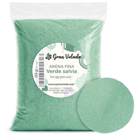 Envase arena fina verde salvia 2