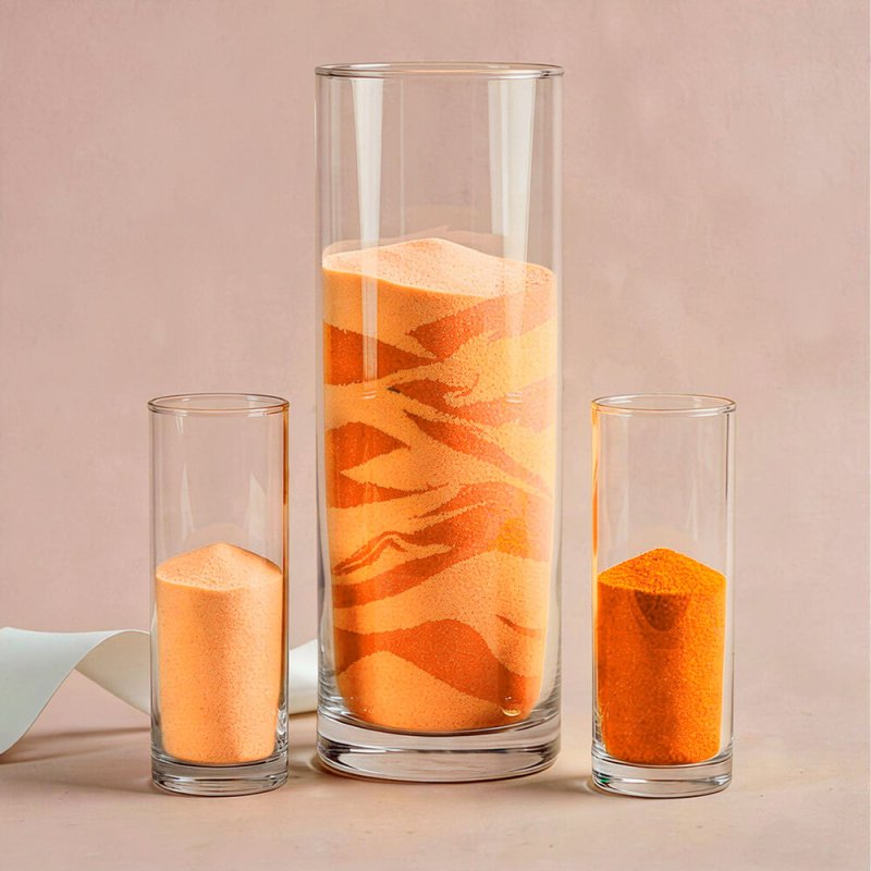 Arena de grano fino naranja neon 5