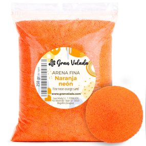 Areia fina laranja néon
