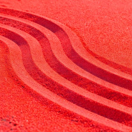Arena de grano fino rojo neon 1