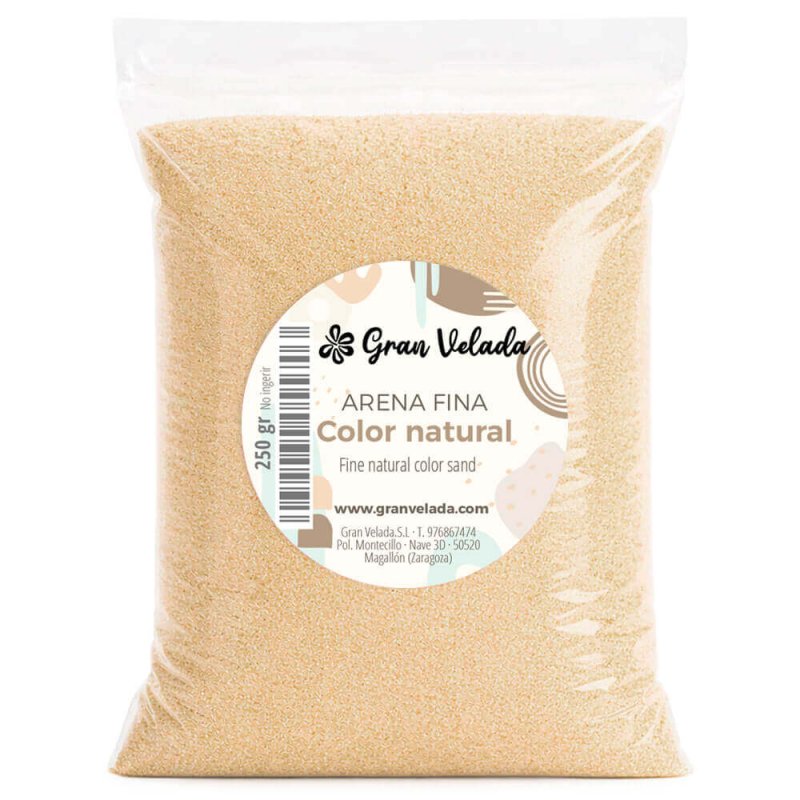 Envase arena fina color natural 3