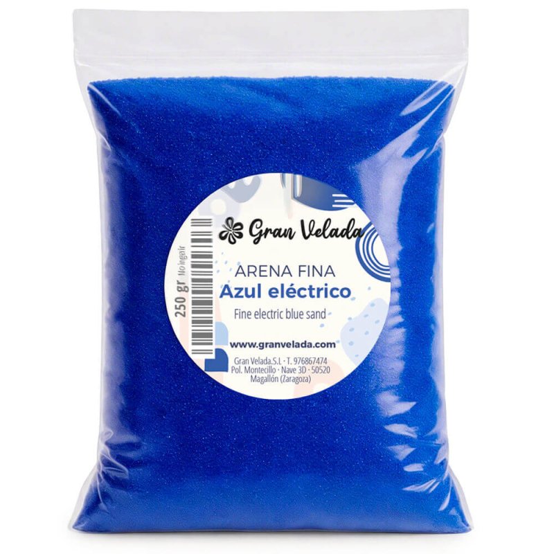 Envase arena fina azul electrico 3