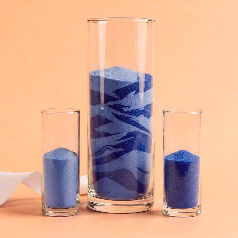 Arena fina azul electrico 5