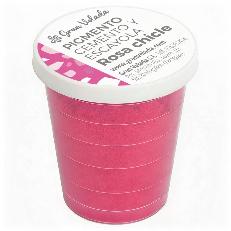 Pigmento rosa chicle para cemento y escayola
