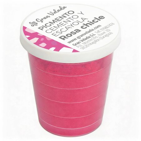 Pigmento rosa chicle para cemento y escayola