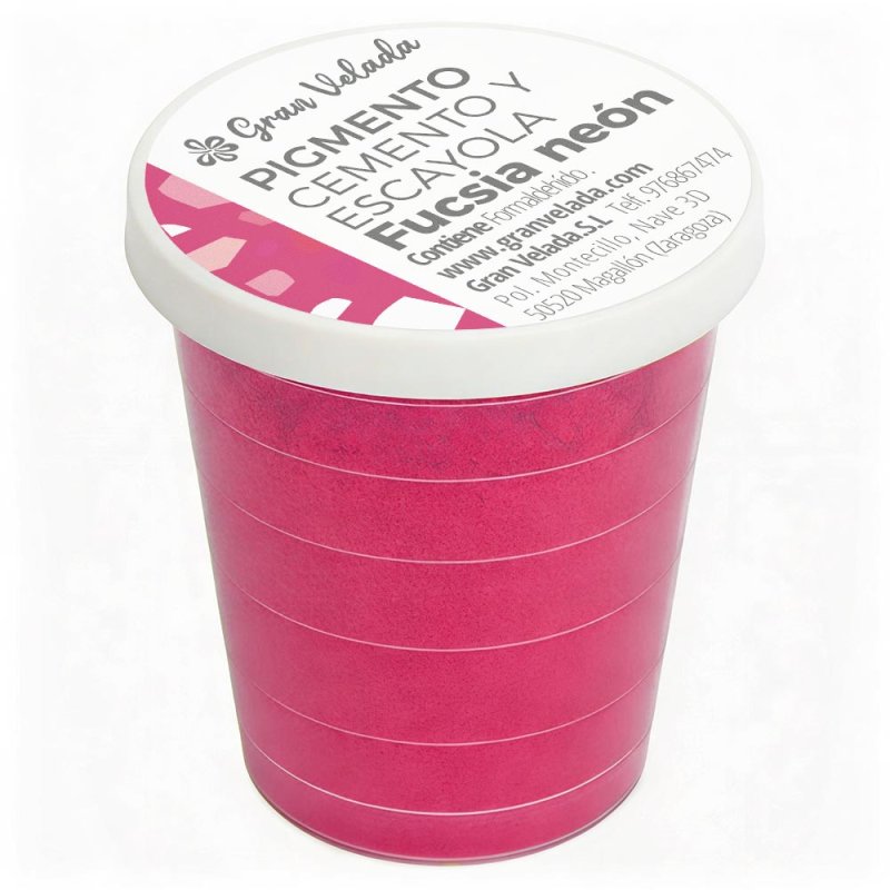 Pigmento fucsia neon para cemento y escayola