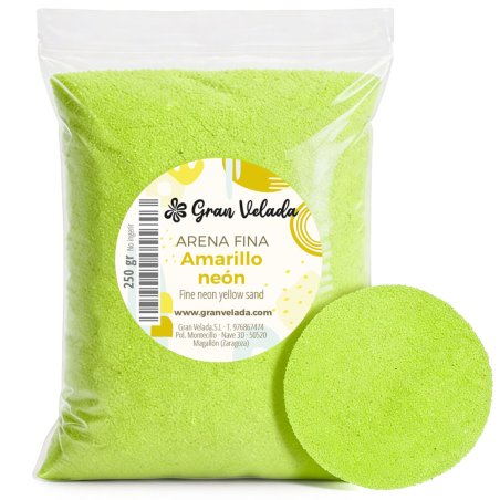 Arena de grano fino amarillo neon 3