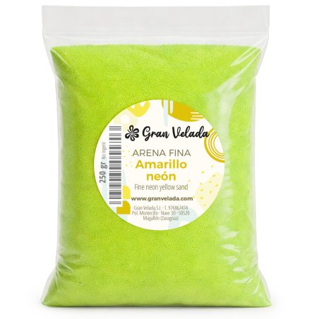 Arena de grano fino amarillo neon 4