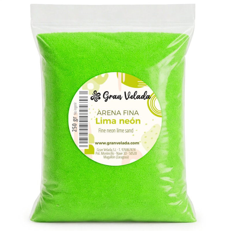 Arena de grano fino lima neón 4