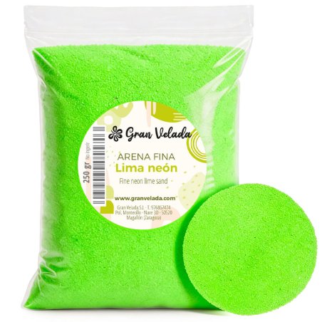 Arena de grano fino lima neón 3