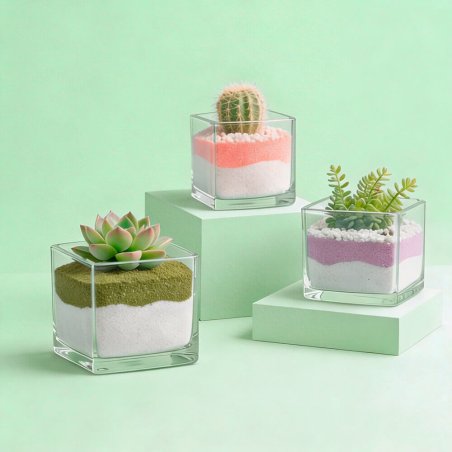 Arena de grano fino verde oliva en maceta 6