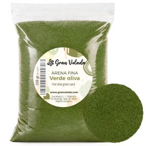 Arena fina verde oliva