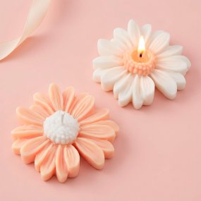 Molde 2 margaridas para velas