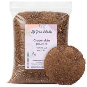 Piel de uva en polvo