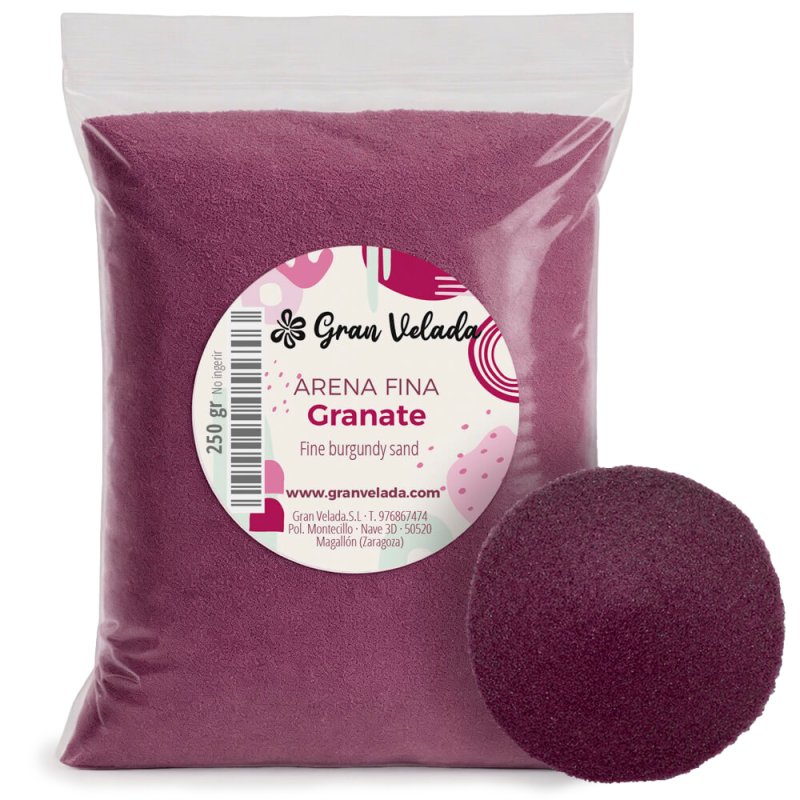Arena fina color granate