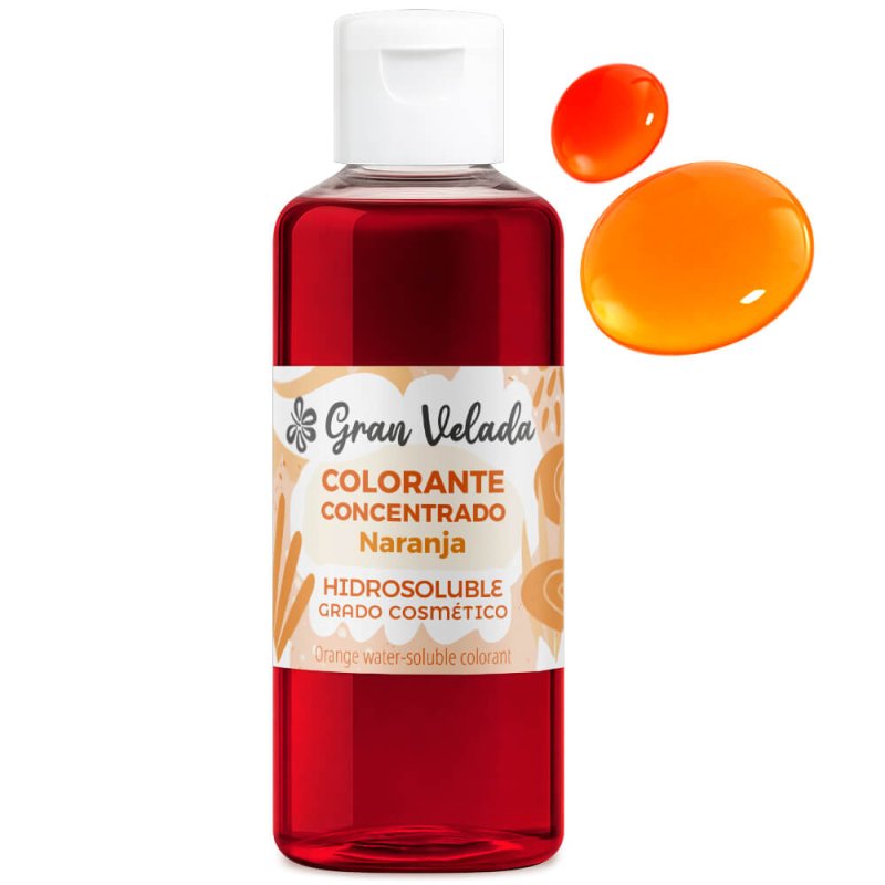 Tinte naranja para bombas de baño