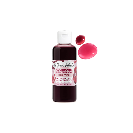 Tinte rojo vino para bombas de baño