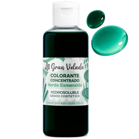 Colorante verde esmeralda para bombas de baño