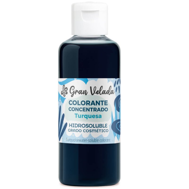 Tinte turquesa para sales de baño 2